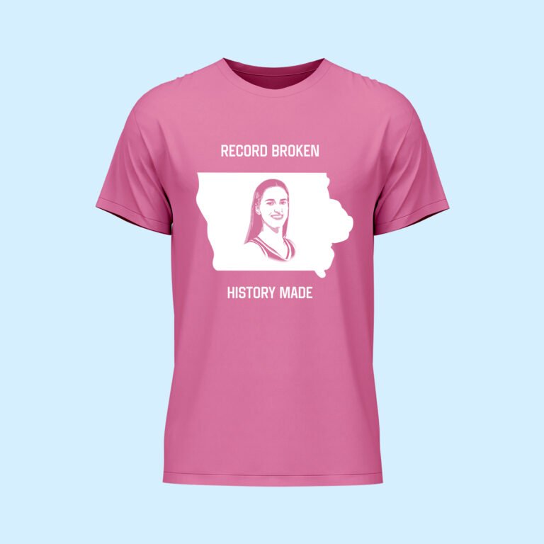 CLARK FRONT Pink & White T-SHIRT WEBSITE COLOR