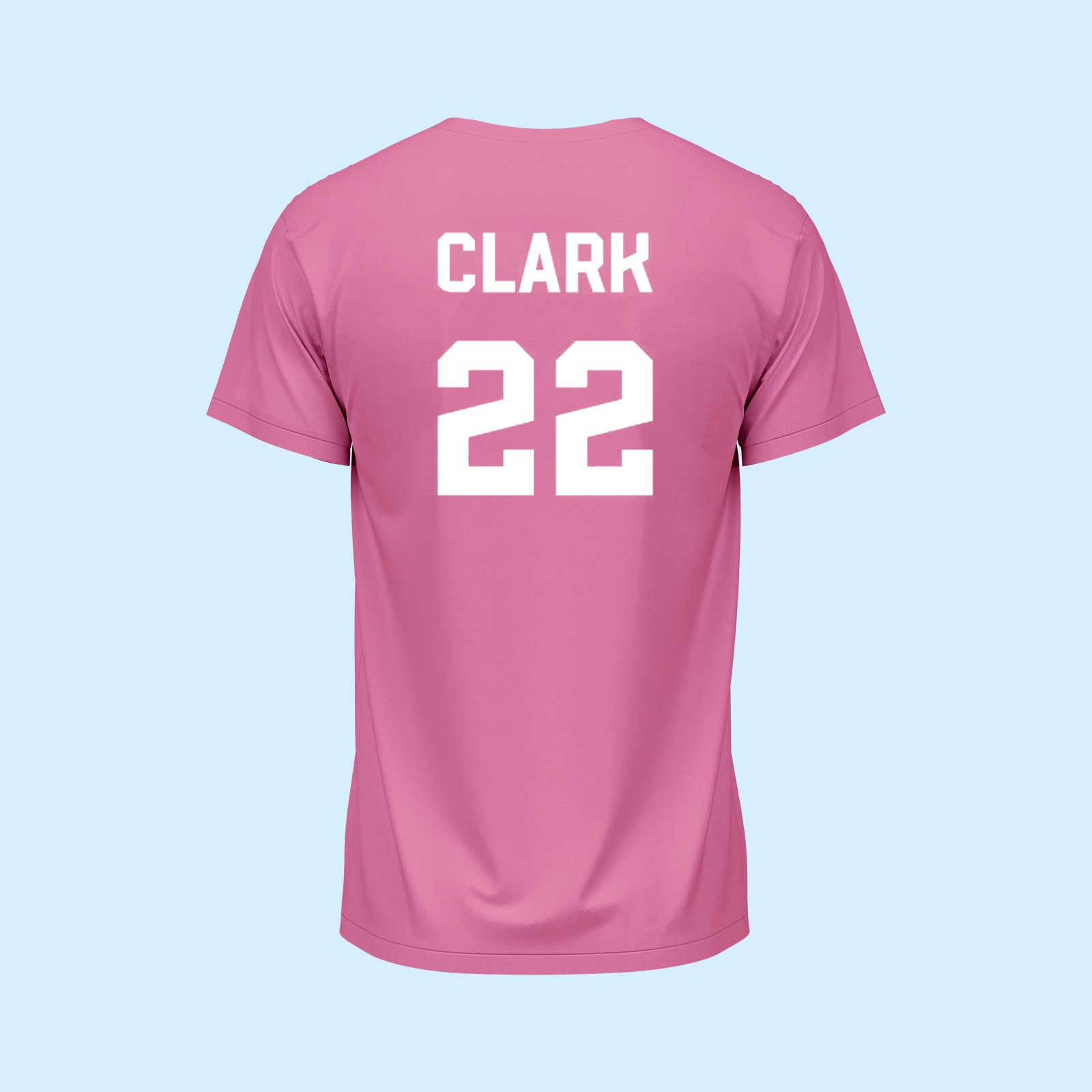 CLARK FRONT Pink & White T-SHIRT WEBSITE COLOR